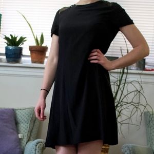 Black Silk Madewell Shift Dress